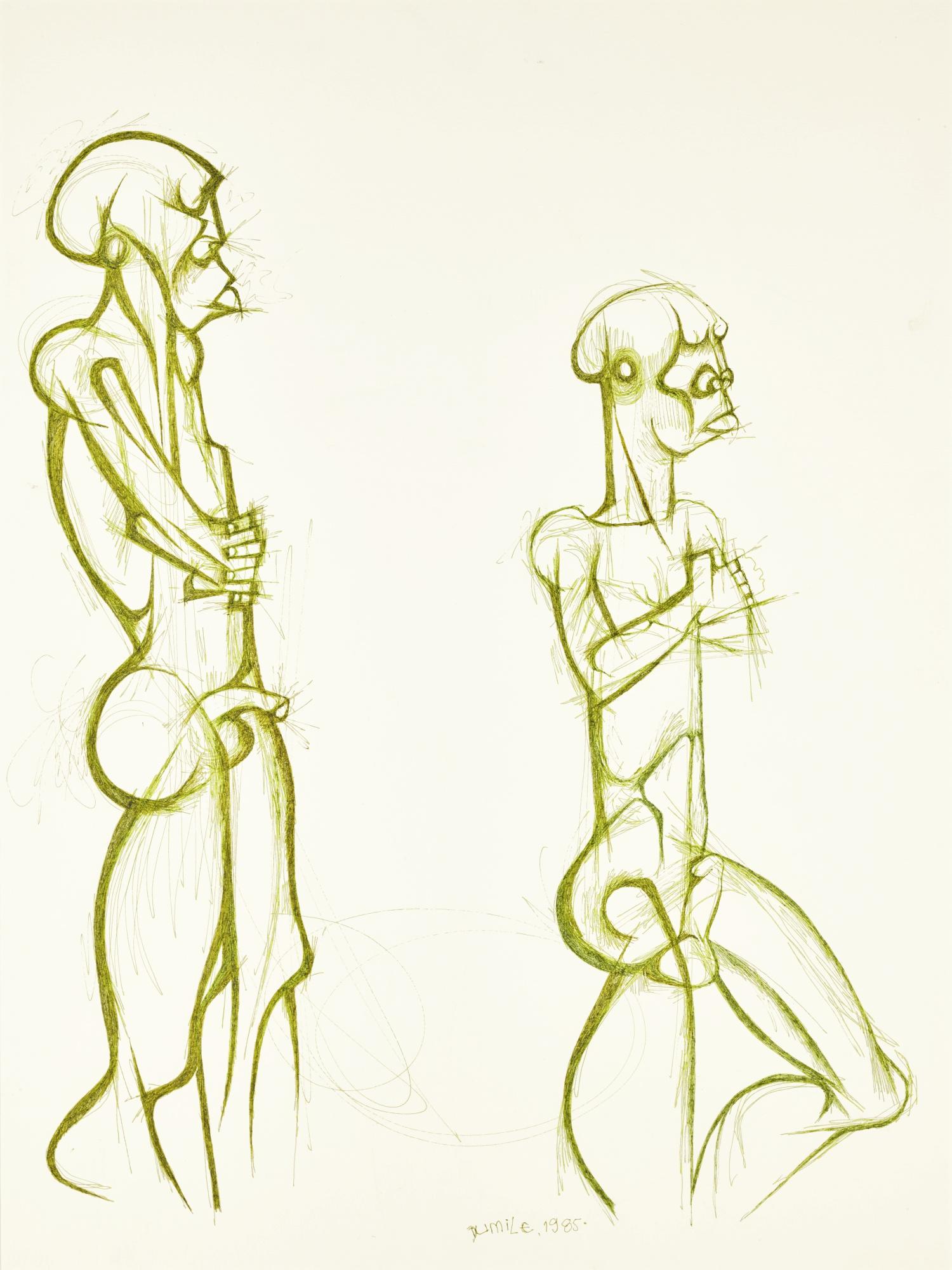 Dumile Feni-Mhlaba - Untitled (Two Figures)
