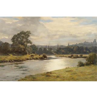 Duncan Cameron - Cattle Grazing On A Riverbank