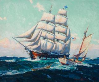 Duncan Gleason - Out of New Bedford (The Charles W. Morgan)