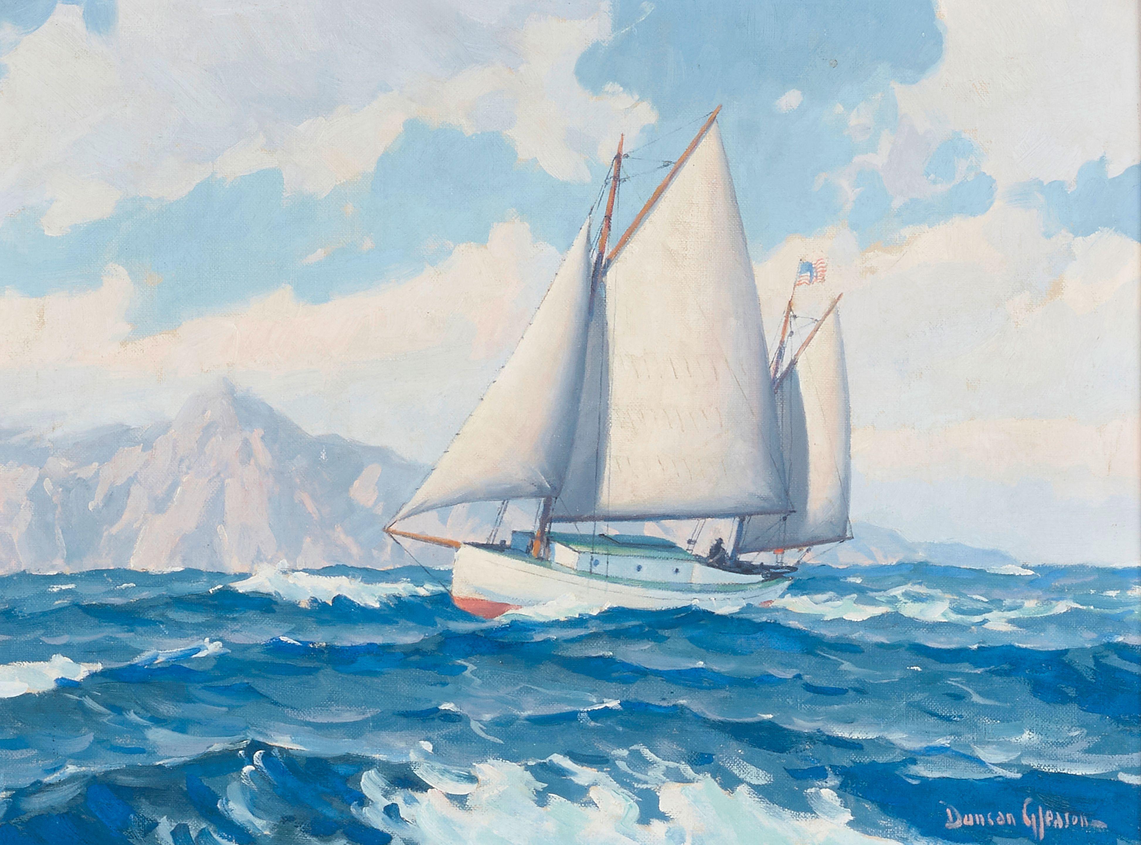 Duncan Gleason - The Islander 12 x 16 in. framed 18 x 22 in.