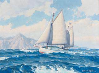 Duncan Gleason - The Islander 12 x 16 in. framed 18 x 22 in.