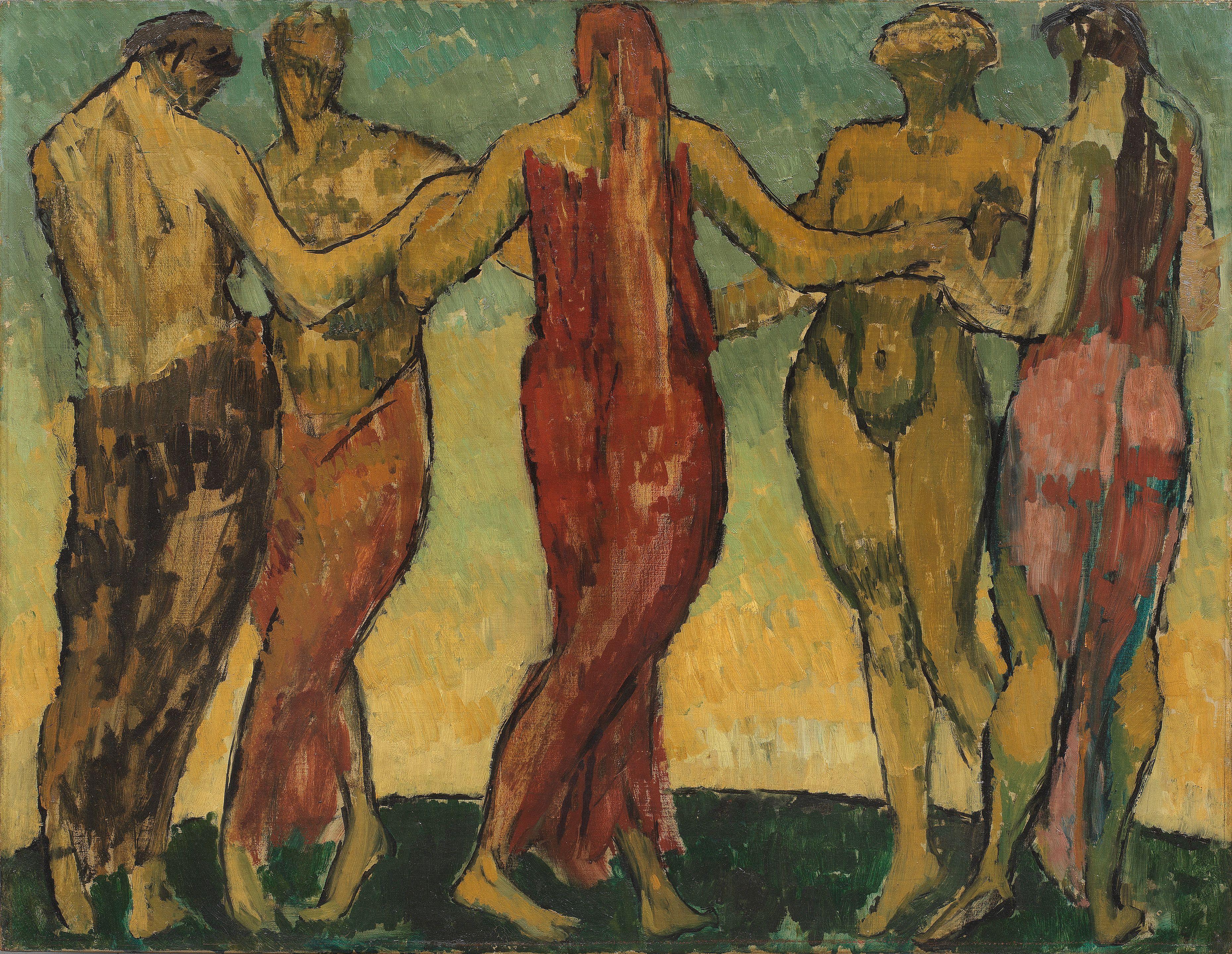 Duncan Grant - Dancers 71.2 x 91.6 cm. (28 x 36 in.)