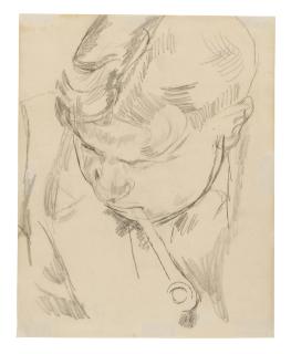 Duncan Grant - David Garnett (Bunny) Smoking a Pipe