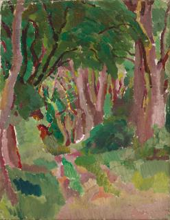 Duncan Grant - Landscape study for \'The Baptism\'