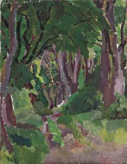 Duncan Grant - Landscape study for The Baptism