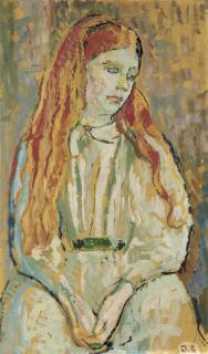 Duncan Grant - Portrait of a seated girl