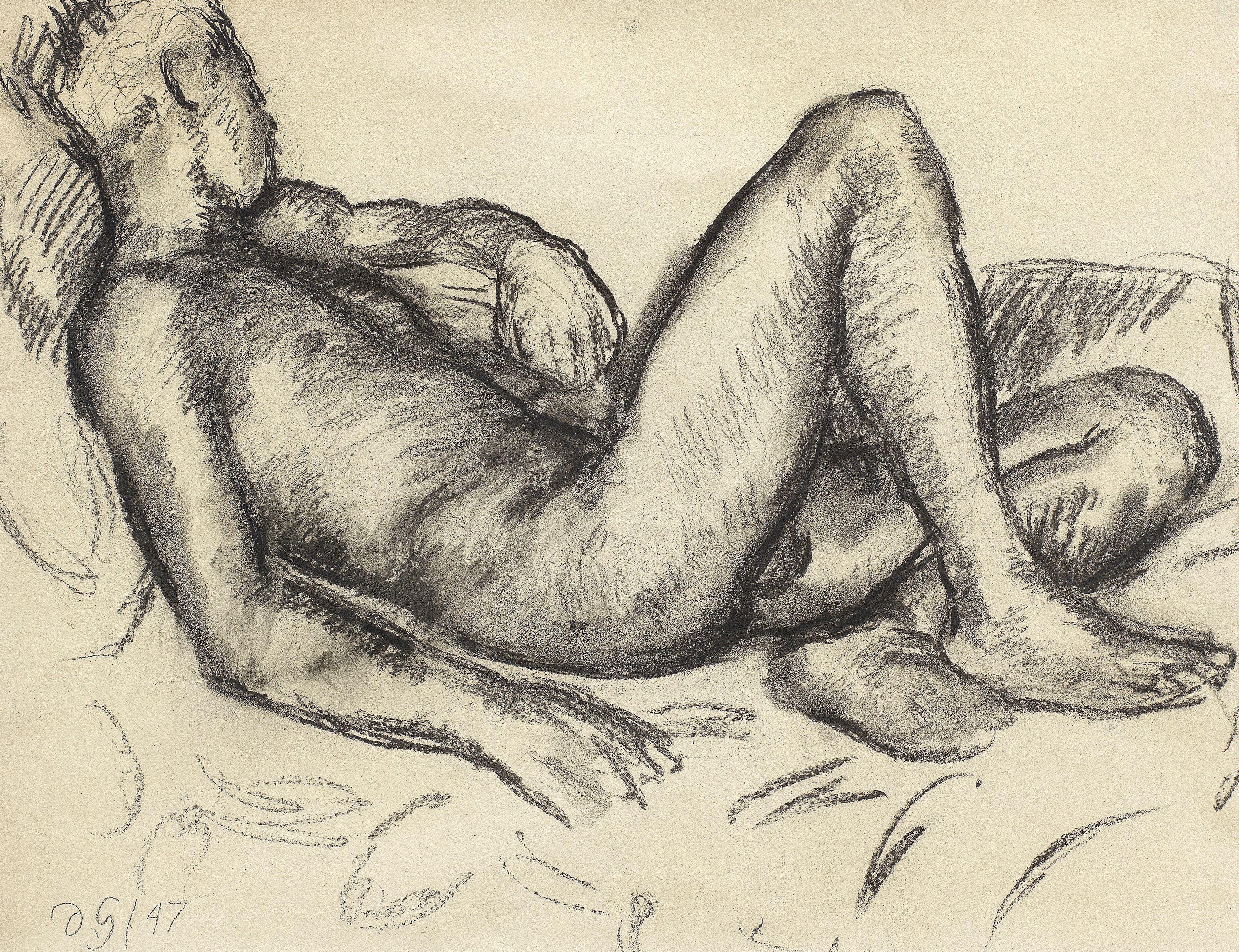 Duncan Grant - Reclining Male Nude (Paul Roche)