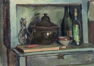 Duncan Grant - Still life with bottles