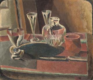 Duncan Grant - Still Life With Carafe And Glasses