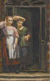 Duncan Grant - Two Girls In A Doorway