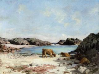 Duncan Macgregor Whyte - Highland cattle on the beach, Tiree