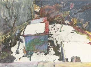 Duncan Shanks, A.R.S.A. - Snow scene on the Clyde