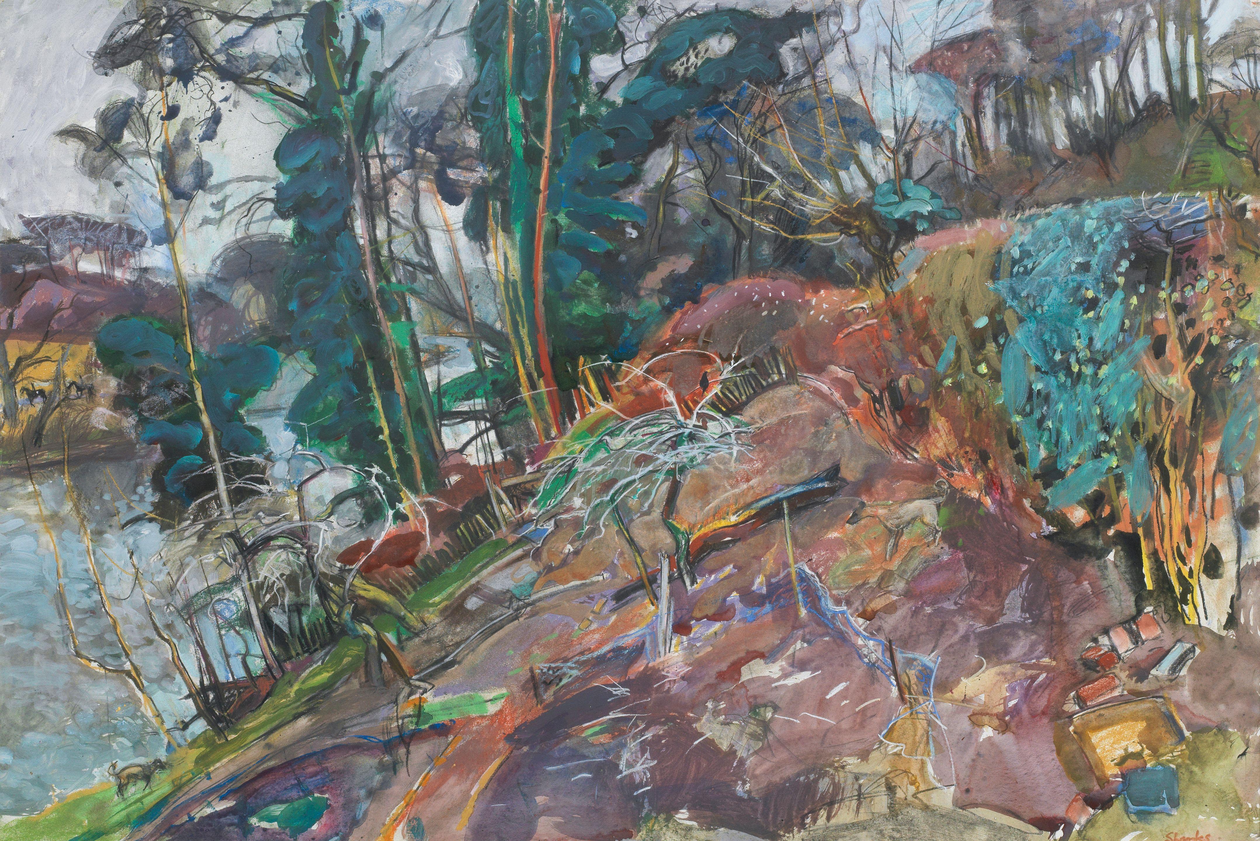 Duncan Shanks RSA RSW RGI - \'Riverside Gardens, Autumn\'