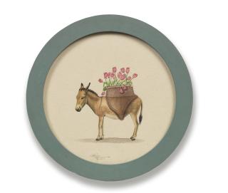 Dushyant Patel - Untitled (Donkey with flowers)