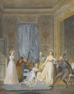 Dutailly - A Young Woman Interrupted By A Sorrowful Friend