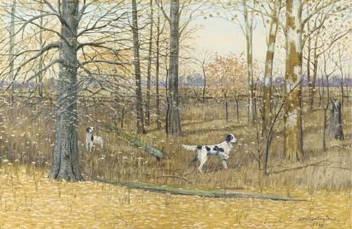 Dwight W. Huntington - English Setters In A Wood