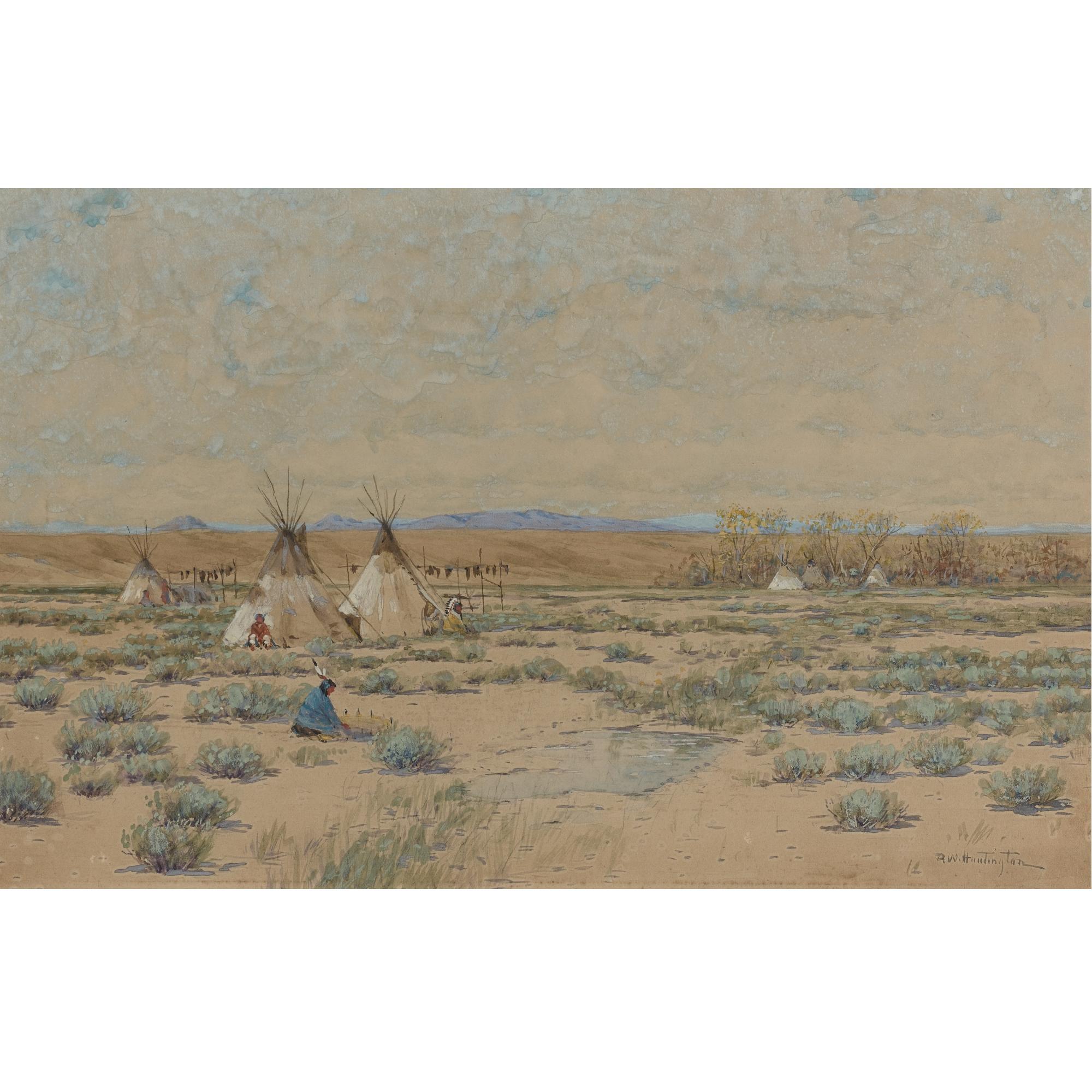 Dwight W. Huntington - Sioux Indian Encampment