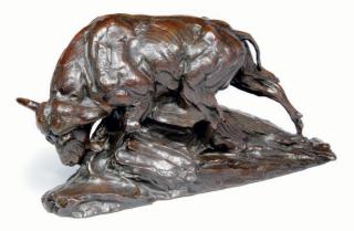 Dylan Lewis - Charging buffalo maquette