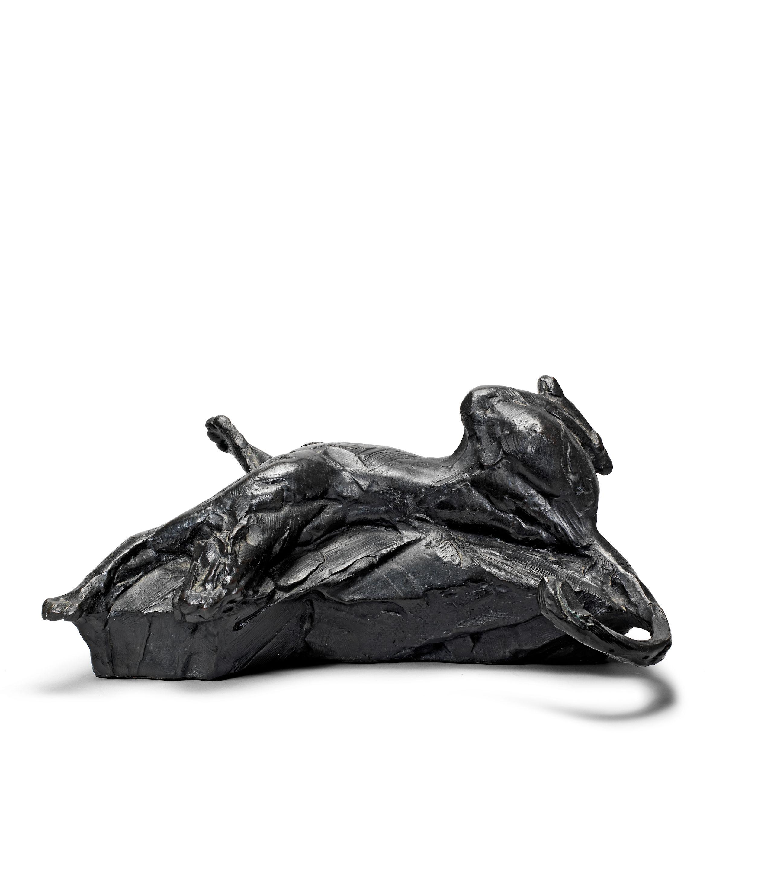 Dylan Lewis - Leopard Lying on back maquette