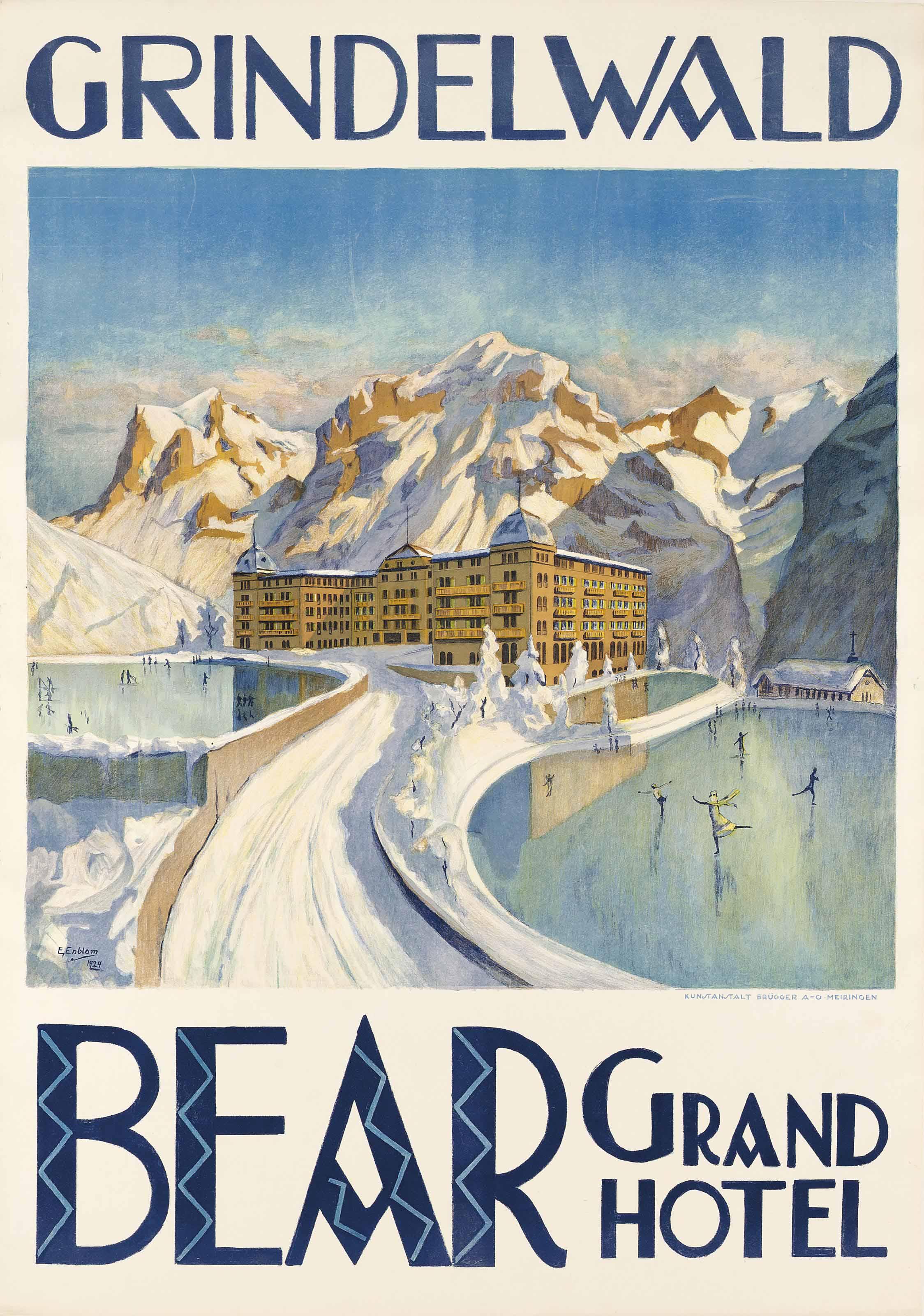 E. Enblom - Grindelwald, Bear Grand Hotel