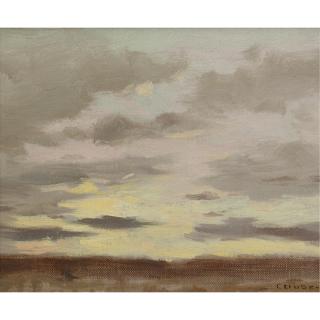 E. Irving Couse - Evening Clouds Over The Arizona Desert