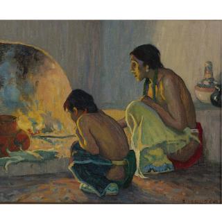 E. Irving Couse - The Evening Meal