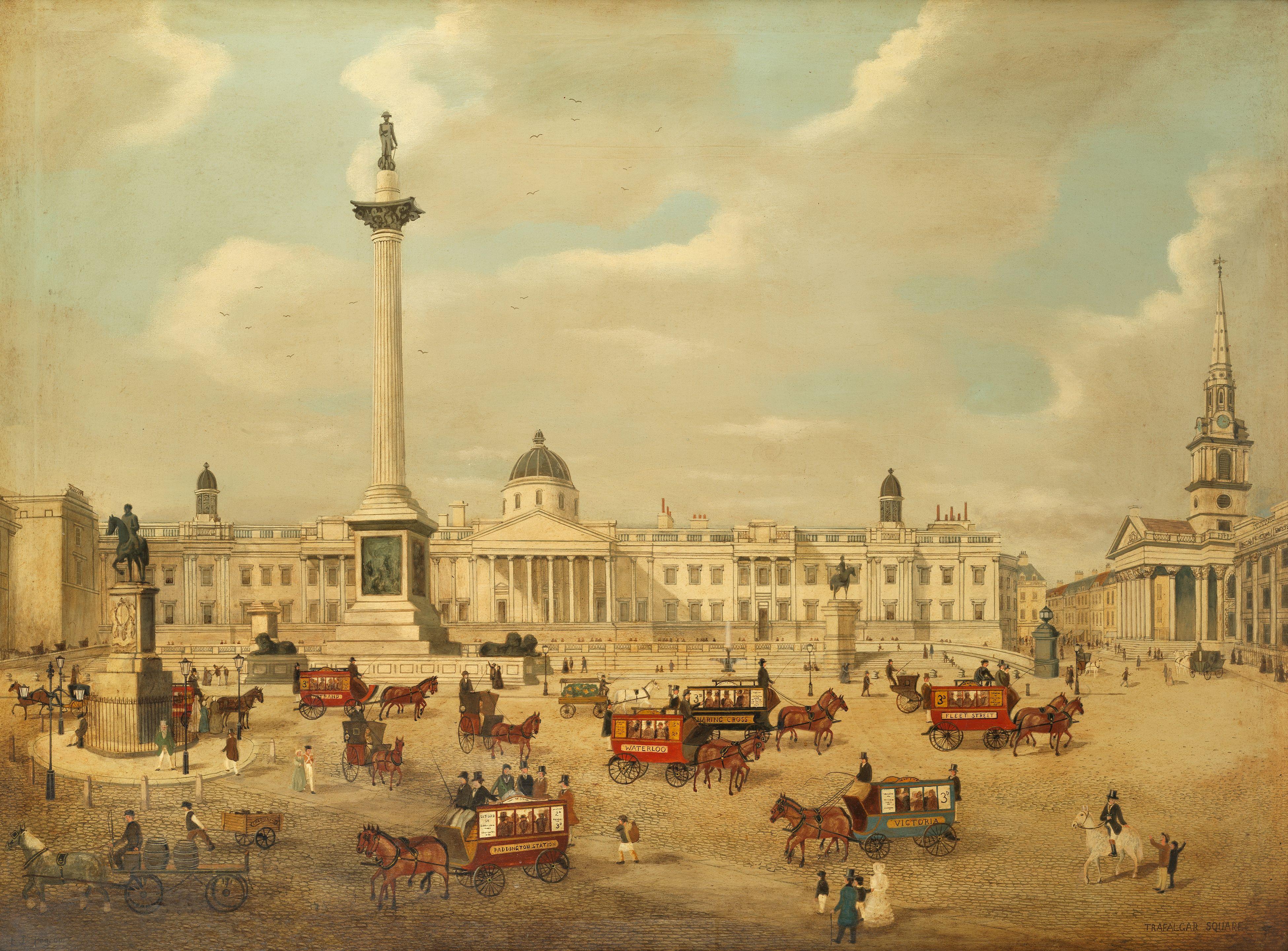 E. J. Pegrum - A view of Trafalgar Sqaure