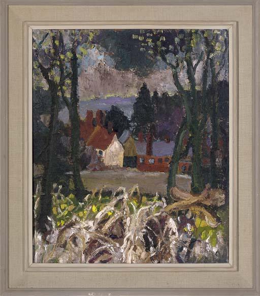 E. Lucy Harwood - Houses through the trees