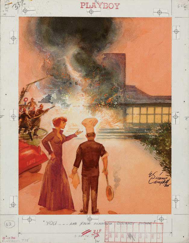 E. Simms Campbell - You...And Your Flaming Gourmet Dishes!, July 1961, P. 71