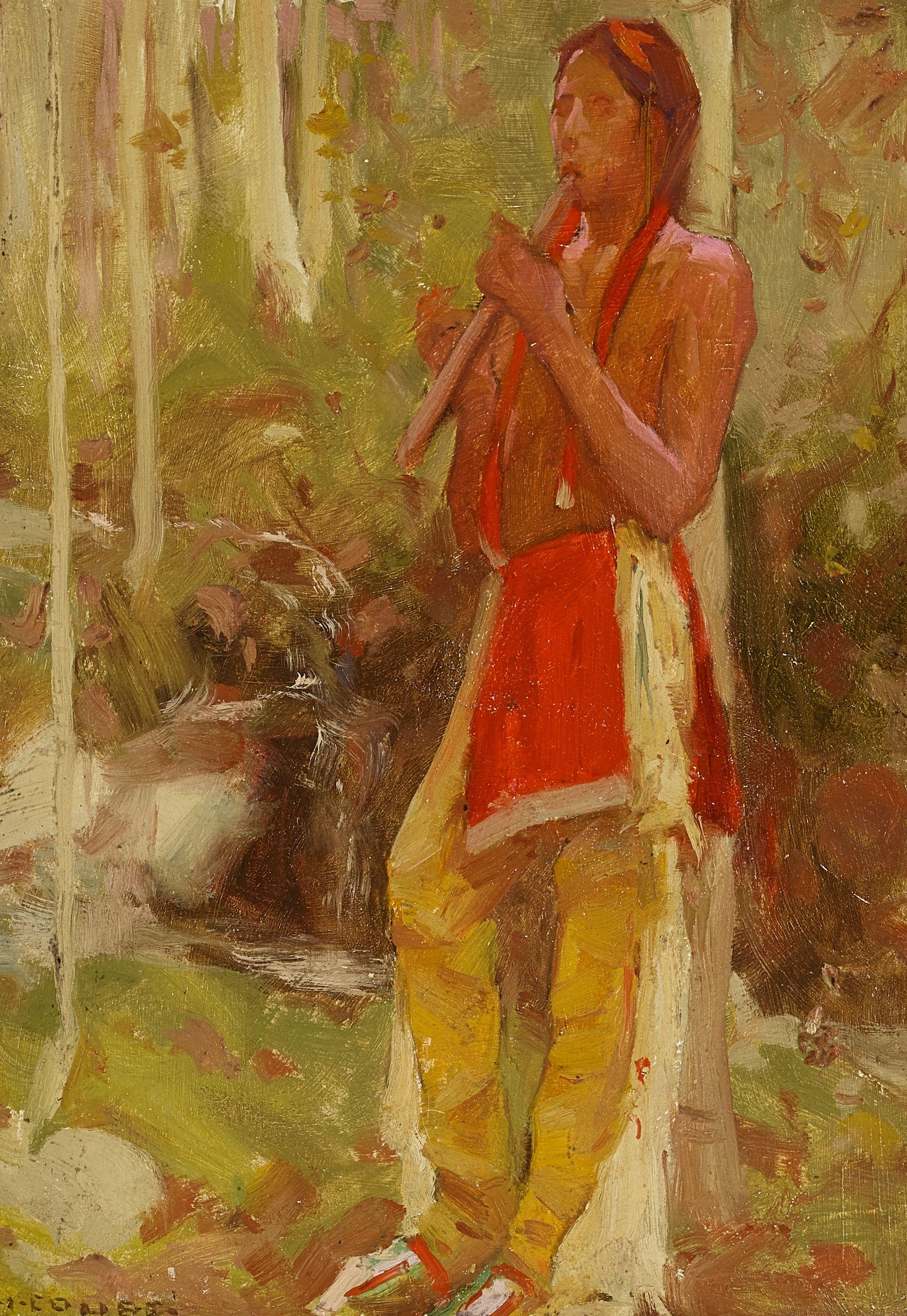 Eanger Irving Couse - Flute Player at Taos