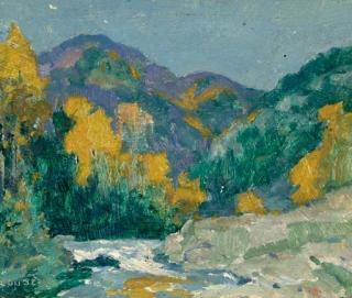 Eanger Irving Couse - Landscape with Stream