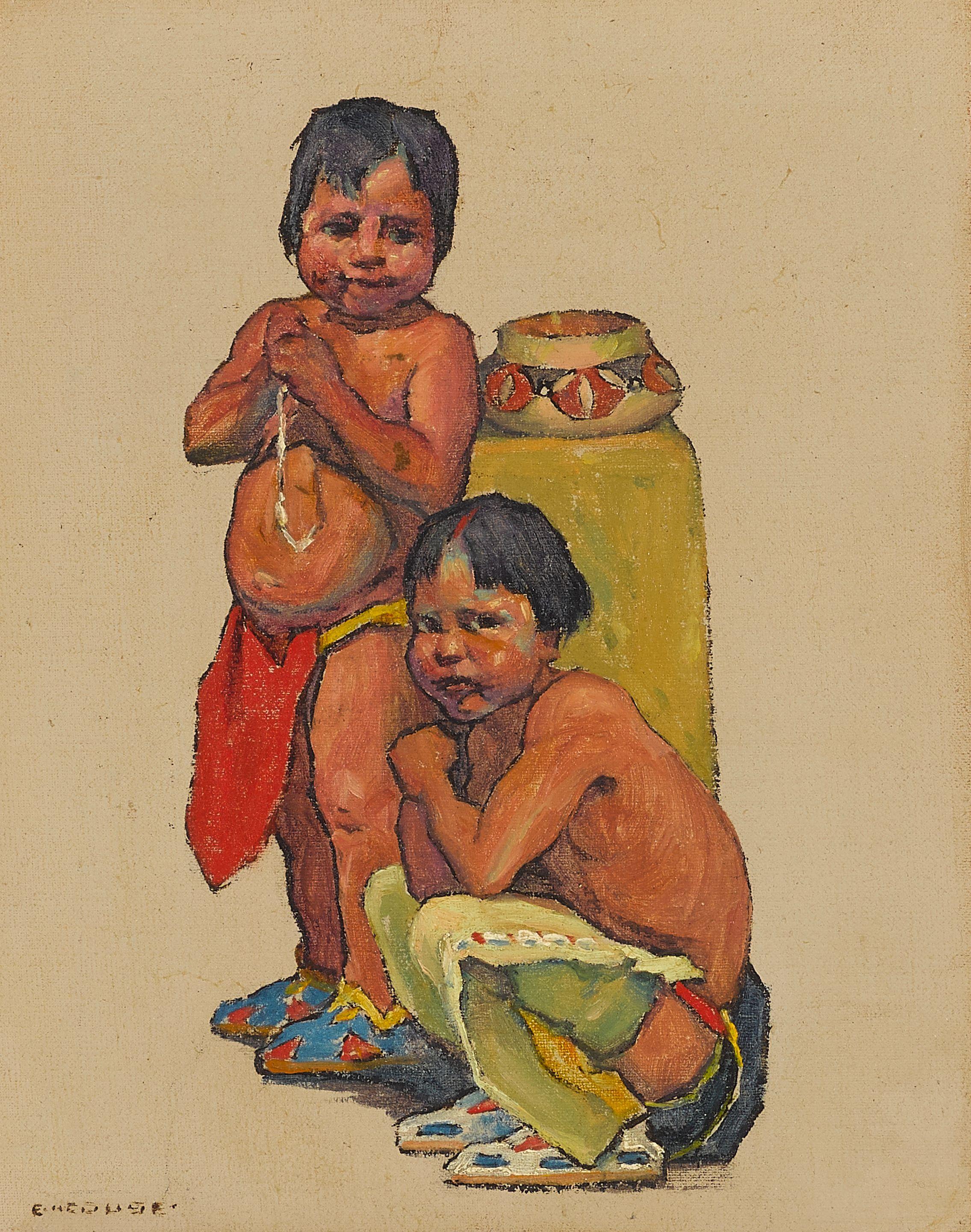 Eanger Irving Couse - Study for Two Brothers