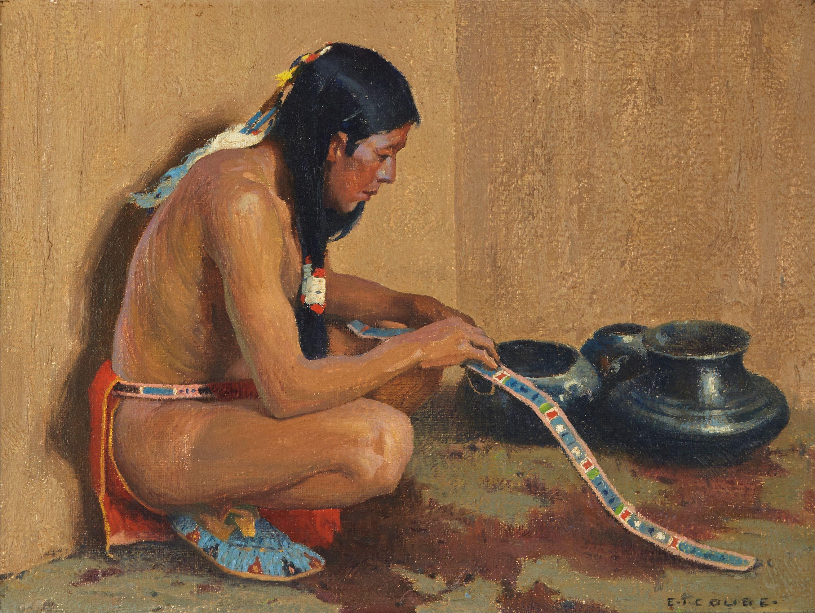 Eanger Irving Couse - The Belt Maker