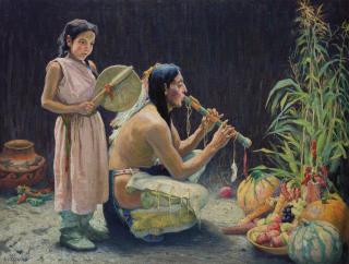 Eanger Irving Couse - The Harvest Song