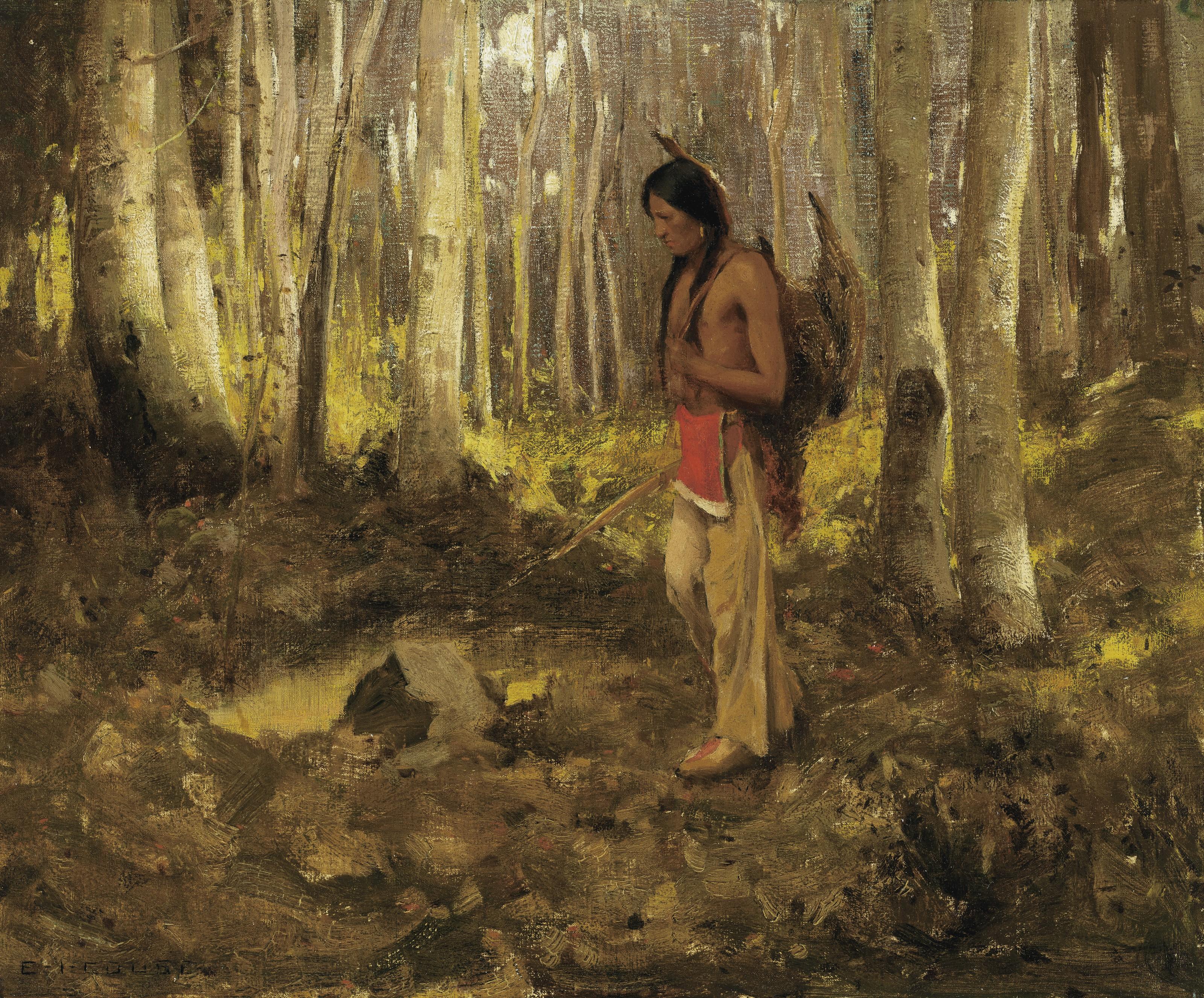 Eanger Irving Couse - The Turkey Hunter