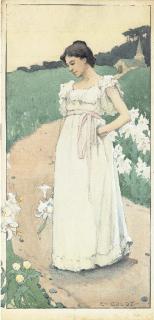 Eanger Irving Couse - Woman in a White Dress