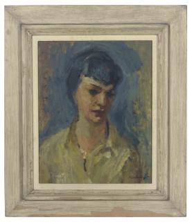 Earl Kerkam - Portrait Of A Woman In A Yellow Shirt