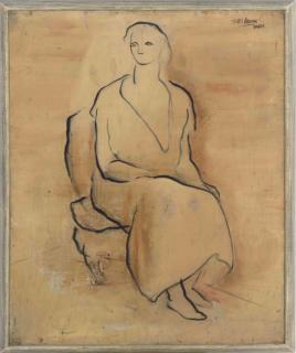 Earl Kerkam - Untitled (Seated Figure)
