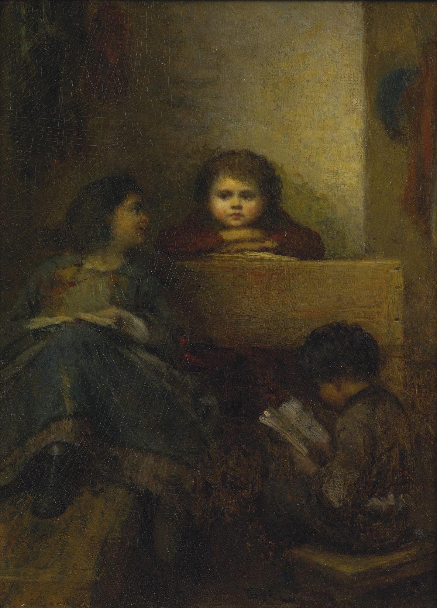 Eastman Johnson - Children Reading