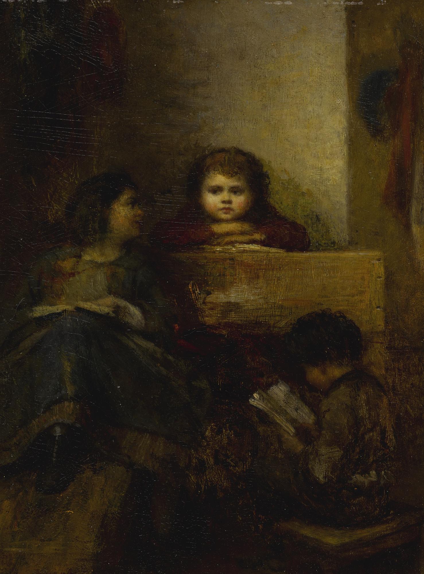 Eastman Johnson - Children Reading