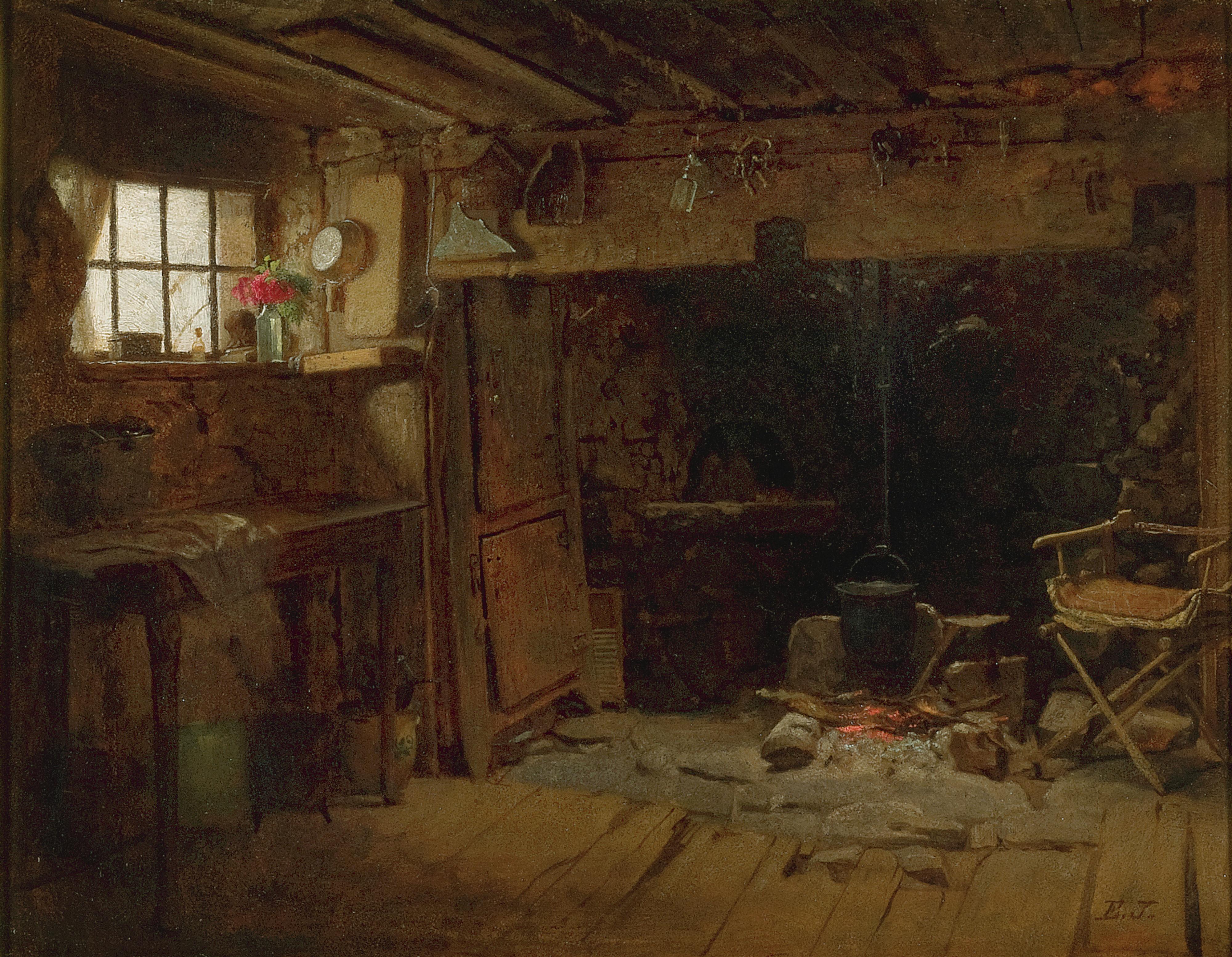 Eastman Johnson - New England Kitchen