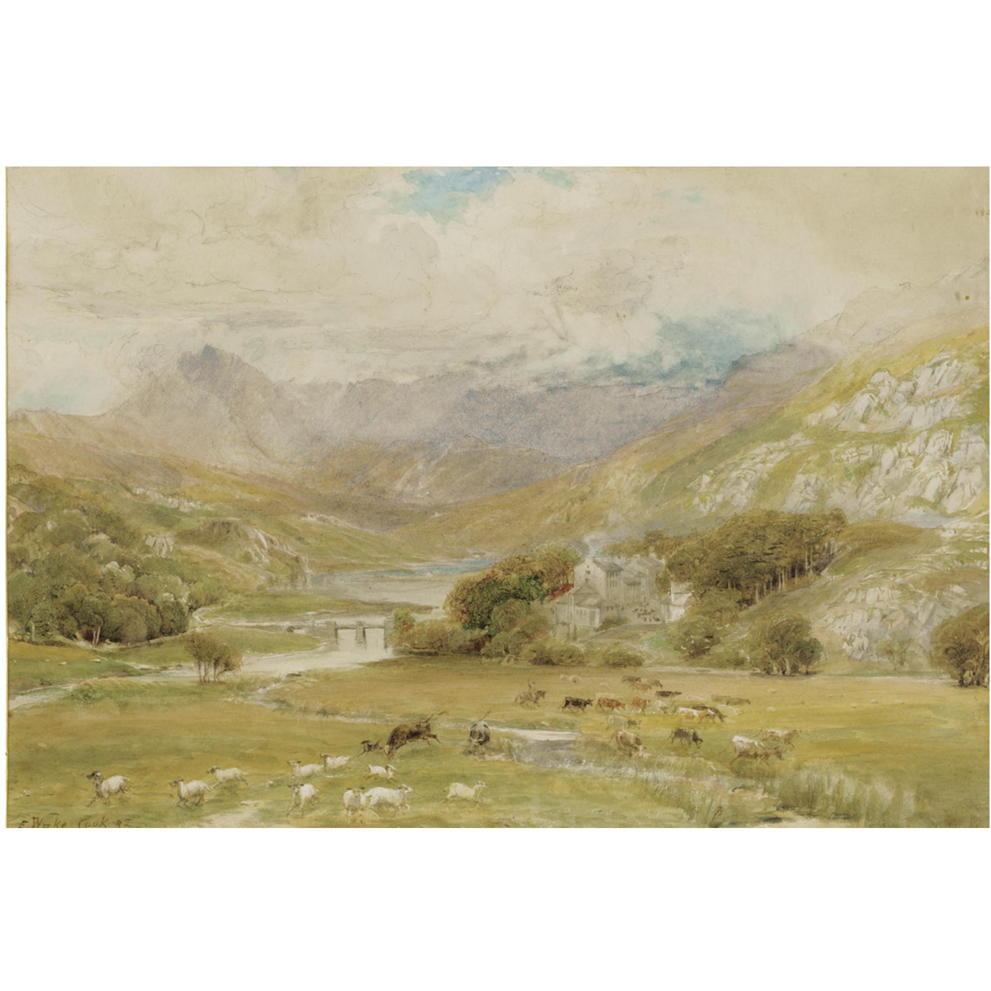 Ebenezer Wake Cook - Approaching Storm At Mymbyr Lakes, Capel Curig, Wales