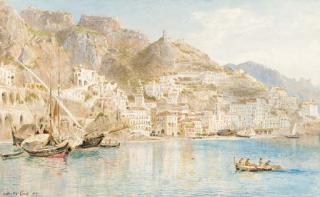 Ebenezer Wake Cook - Fishing vessels off the Amalfi coast