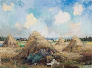 Eberhard Viegener - Ohne Titel (Bäuerin bei der Rast)