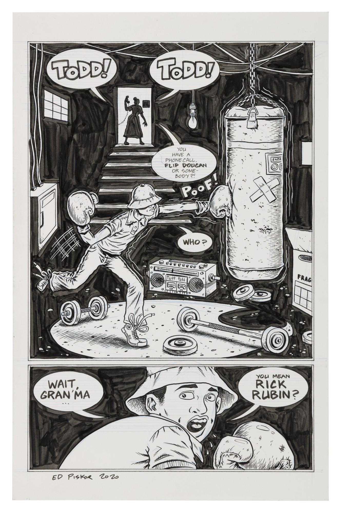 Ed Piskor - Ll Cool J. Original Art From Page 72, Volume 3 Of The Hip Hop Family Tree.