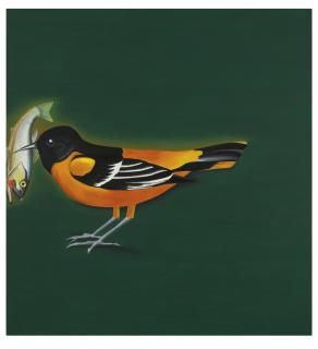 Ed Ruscha - Baltimore Oriole Securing Freshwater Fish