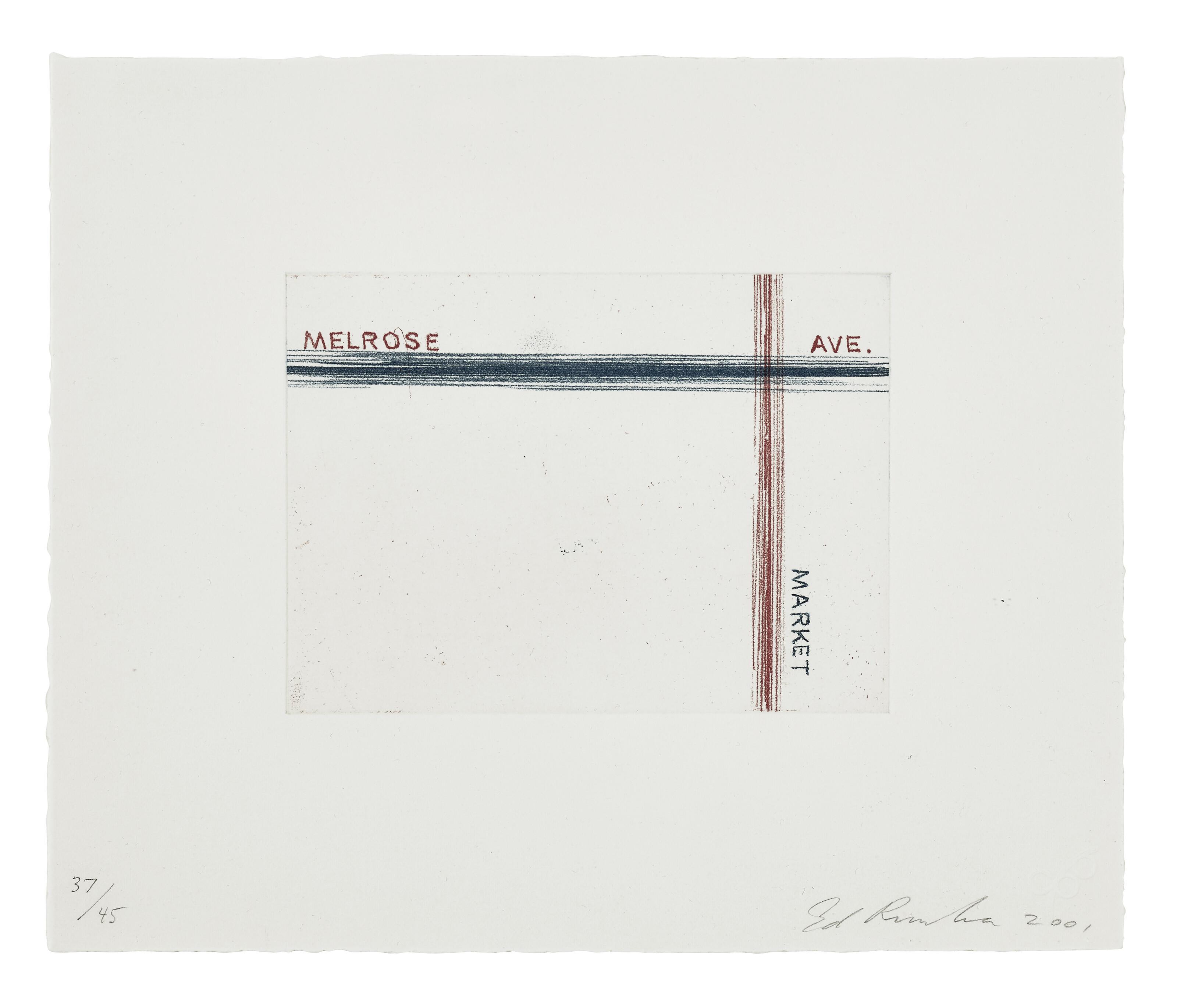 Ed Ruscha - Melrose, Market, from Los Francisco San Angeles