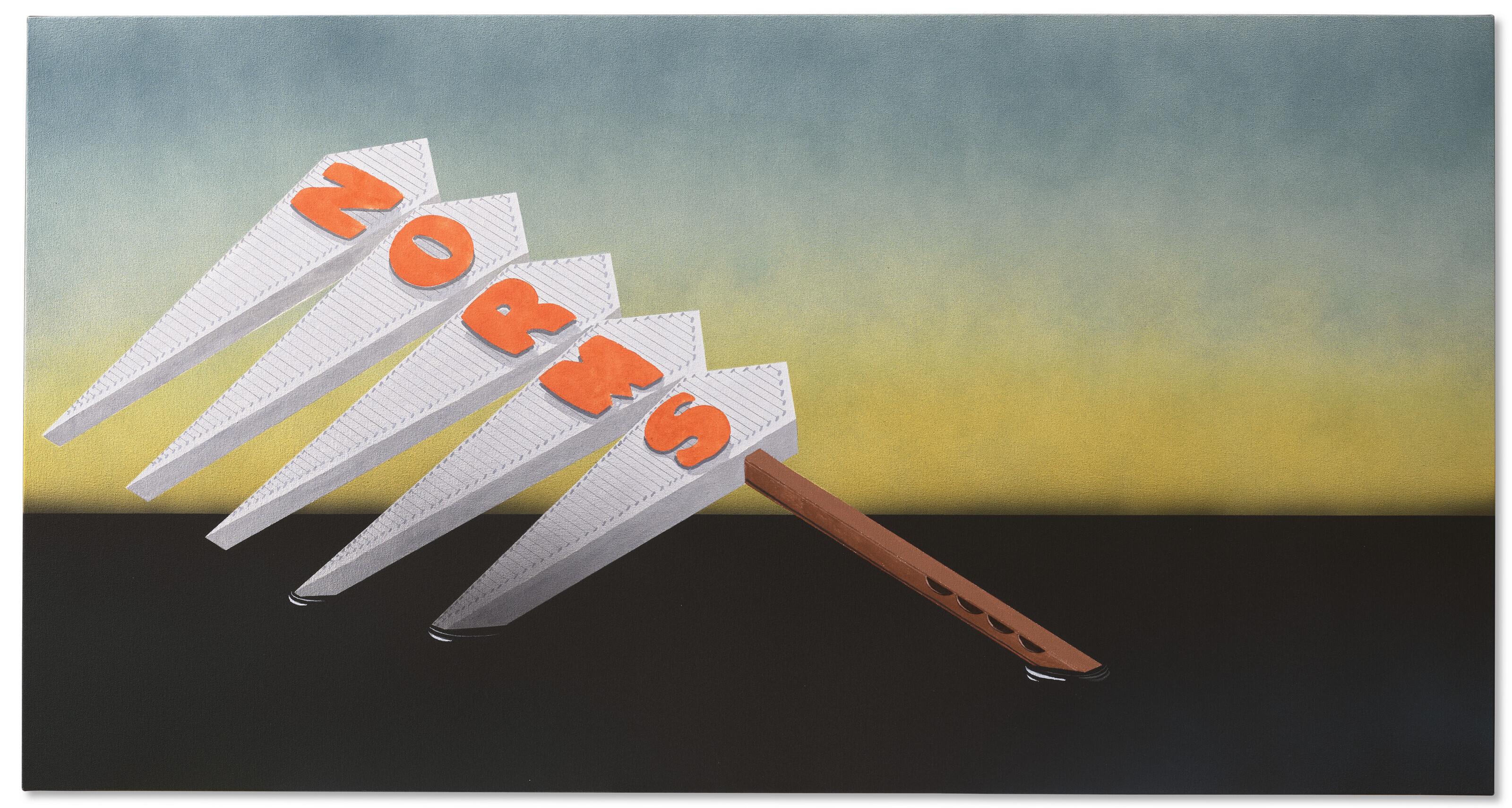 Ed Ruscha - Norm\'s La Cienega Sinking into the Petrochemical Swamp