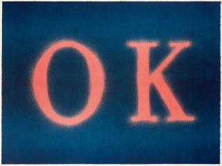 Ed Ruscha - OK (State I) (E. 197)