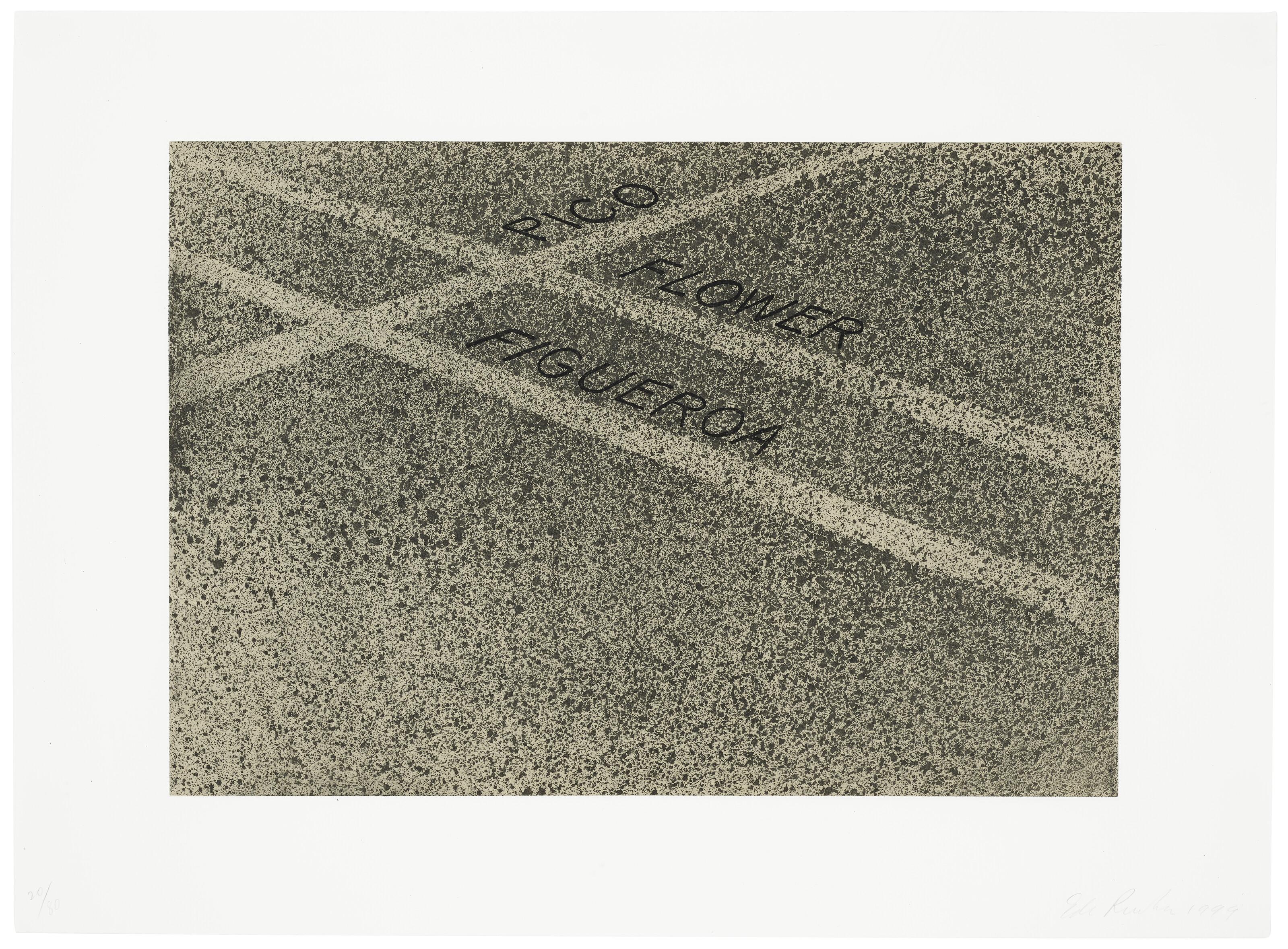 Ed Ruscha - Pico, Flower, Figueroa, from The MOCA Portfolio